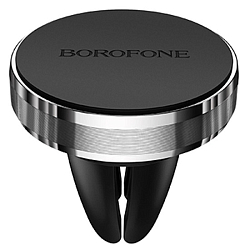 Автомобильный держатель BOROFONE BH8, Air outlet magnetic серебряный