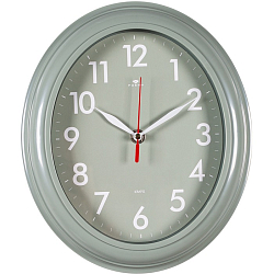 Часы настенные РУБИН "Легкость" овал 22,5х26,5см, корпус оливковый (2623-010)