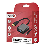 Кабель HDMI VGA 0.25м FUMIKO MA07 + AUX черный