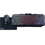 Набор Smartbuy RUSH Shotgun черный, USB (клавиатура+мышь+коврик)