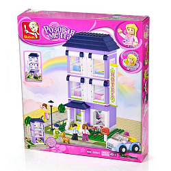 Конструктор SLUBAN Розовая мечта: Гостиница (фигурки чел., 541 дет.)