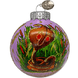 Шар "Змея-очковая", 100мм, в подарочной упаковке КУ-100-244075