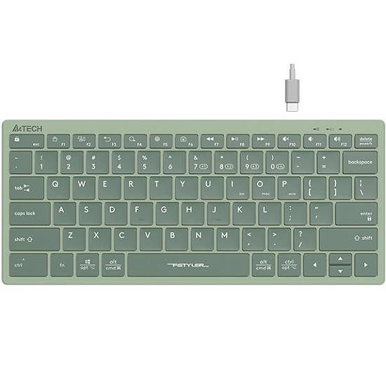 Клавиатура БП A4TECH Fstyler FBX51C зеленый