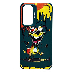 Задняя накладка SC335 для Samsung Galaxy A35  (собака) (dark green) (232909)