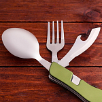 Набор туриста составной 3в1 рукоять зеленая фигурная металл 10см 1700914