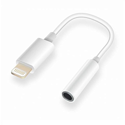 Переходник Jack 3.5 >--> Lightning FUMIKO AD02 белый