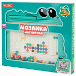 Мозаика магнитная развивающая для детей "Крокодил", стилус, 101 магнит, 10 карточек, BAMBOX, 665890