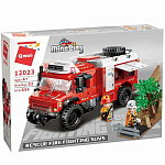 Конструктор QMAN 12023 Пожарная машина 656 дет. в кор.