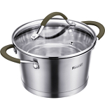 Набор кастрюль REGENT 67-11 Linea OLIVA  6 пр. со стекл. крышками 1,6л/2,3л/3,2л