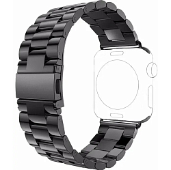 Металлический блочной ремешок NONAME для Apple Watch (series 1-9 SE) 42/44/45/49мм черный