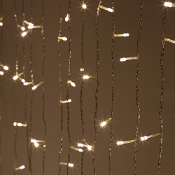 Гирлянда "Занавес", 3 х 3 м, свечение теплое белое, 8 режимов, ЭРА