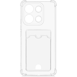 Силиконовый чехол DF для Xiaomi Redmi Note 13 с отделением для карты и защищенными углами