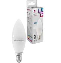 Лампа светодиодная DEFENDER C37 12W/840/E14 свеча, нейтральный белый