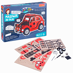 МАШИНА BONDIBON деревян 3D пазл 65 дет. красный ВВ4682