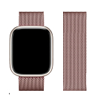 Металлический ремешок HOCO WA03 Simple beauty для APPLE Watch 42/44/45/49mm, розовое золото, миланская петля