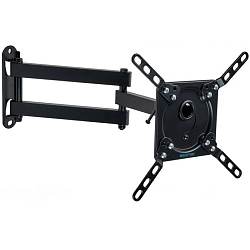 Кронштейн KROMAX DIX-14 black, настенный, поворотно-выдвижной и наклонный