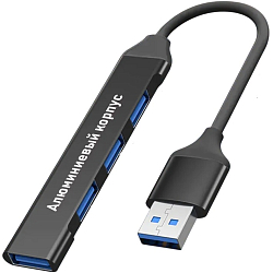 USB Type-C Хаб DREAM QC07 4USB 3.0 0.2 м на Type-C черный (181586)