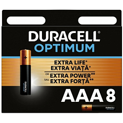 Элемент питания DURACELL LR03 OPTIMUM BL-8 (8/64/22400)