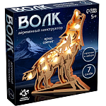 Деревянный конструктор «Волк», размер 21х20 см, гирлянда 10651355