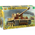 Сборная модель ZVEZDA Немецкий тяжелый танк PZ.KPFW "Тигр" 6256 