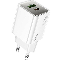 Сетевое ЗУ 1USB/1Type-C HOCO N46, 20W, белое