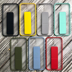 Задняя накладка NONAME для iPhone 12/12 Pro с держателем 3 в 1 прозрачный