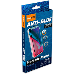Противоударное стекло 2.5D FAISON для XIAOMI Poco X3, Ceramic Matte, Anti-Blue, черный, матовый, полный клей