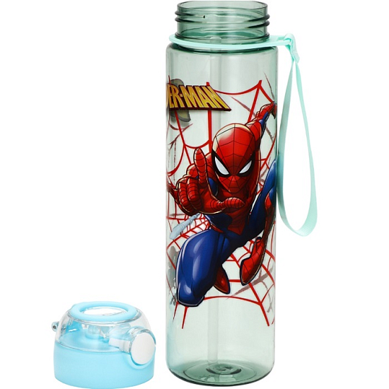 Бутылка пластиковая с трубочкой «Супергерой», 800 мл   10926451