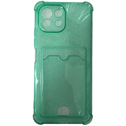 Задняя накладка ZIBELINO Silicone Card Holder для Xiaomi 11 Lite/Mi 11 Lite (мятный) защита камеры
