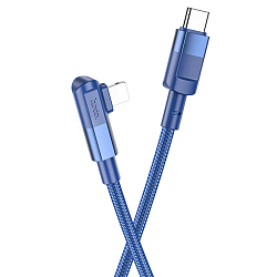 Кабель Lightning <--> Type-C  2.0м HOCO U108, синий, PD20W