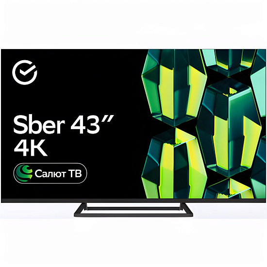 Телевизор Sber SDX-43U4128, 43", чёрный