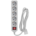 Сетевой фильтр  1.8м PC Pet AP01006-E-GR 1.8м, серый, 5 розеток
