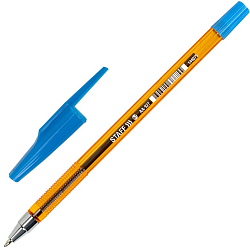 Ручка шариковая STAFF AA-927 ORANGE, СИНЯЯ, корпус оранжевый, узел 0,7мм