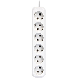 Сетевой удлинитель 10.0м SMARTBUY SBE-16-6-10-Z, 6 розеток, 16А/3,5кВт с/з ПВС 3х1,0