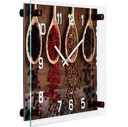 Часы настенные: Кухня, "Специи", бесшумные, 25 х 35 см 2918869