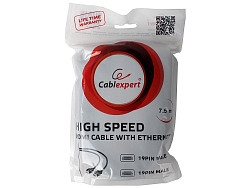 Кабель HDMI <--> HDMI  7.5м GEMBIRD/CABLEXPERT CC-HDMI4-7.5M, ver.1.4, черный, пакет