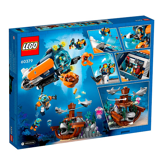 Конструктор LEGO City 60379 Подводная лодка исследователя морских глубин