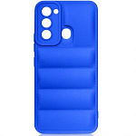 Задняя накладка DF для iPhone 14 Plus DF iJacket-02 (blue) (дутый)
