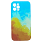 Задняя накладка SOFT TOUCH для iPhone 12 Pro (оранжево-голубой)