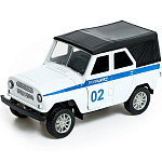 Машина металлическая УАЗ Hunter «Полиция», инерция, 1:32, свет и звук