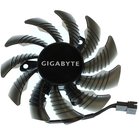 Вентиляторы охлаждения 3шт для видеокарты Gigabyte, 75мм, 4-PIN, T128010SU