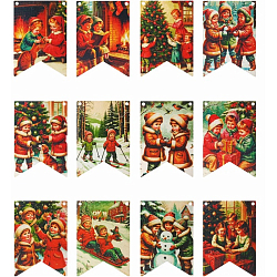 Набор "Новогодние флажки. Ретро" 12 дет. УТМ01502939