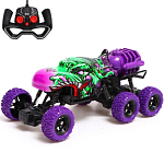 Джип радиоуправляемый MONSTER, 1:16, эффект дыма, световые эффекты, работает от аккумулятора, цвет зелёный