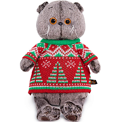 Мягкая игрушка Басик в свитере с елками , 22см (Ks22-189)