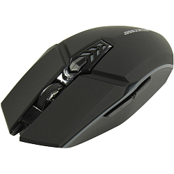 Мышь БП JETACCESS OM-U58G черно-серая (800/1200/1600dpi, 6 кнопок, USB)