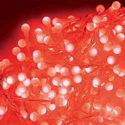 Гирлянда "Нить" 3.5 м, "Шарики" красные, КОСМОС