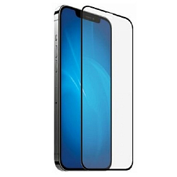 Противоударное стекло 2.5D DF для iPhone 12/12 Pro DF iColor-25 black