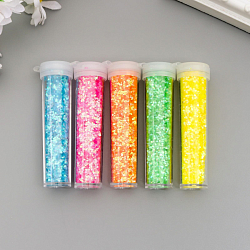 Глиттер в банке с дозатором "Мелкие многогранники пастель" набор 5 шт 1б=9-10 гр 7,5х10х2 см   5377461