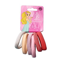 Резинка для волос "Синди" (набор 6 шт) проблеск, 4 см, микс   7908676