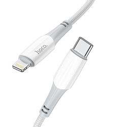 Кабель Lightning <--> Type-C 1.0м HOCO X70 Ferry, 20Вт, белый